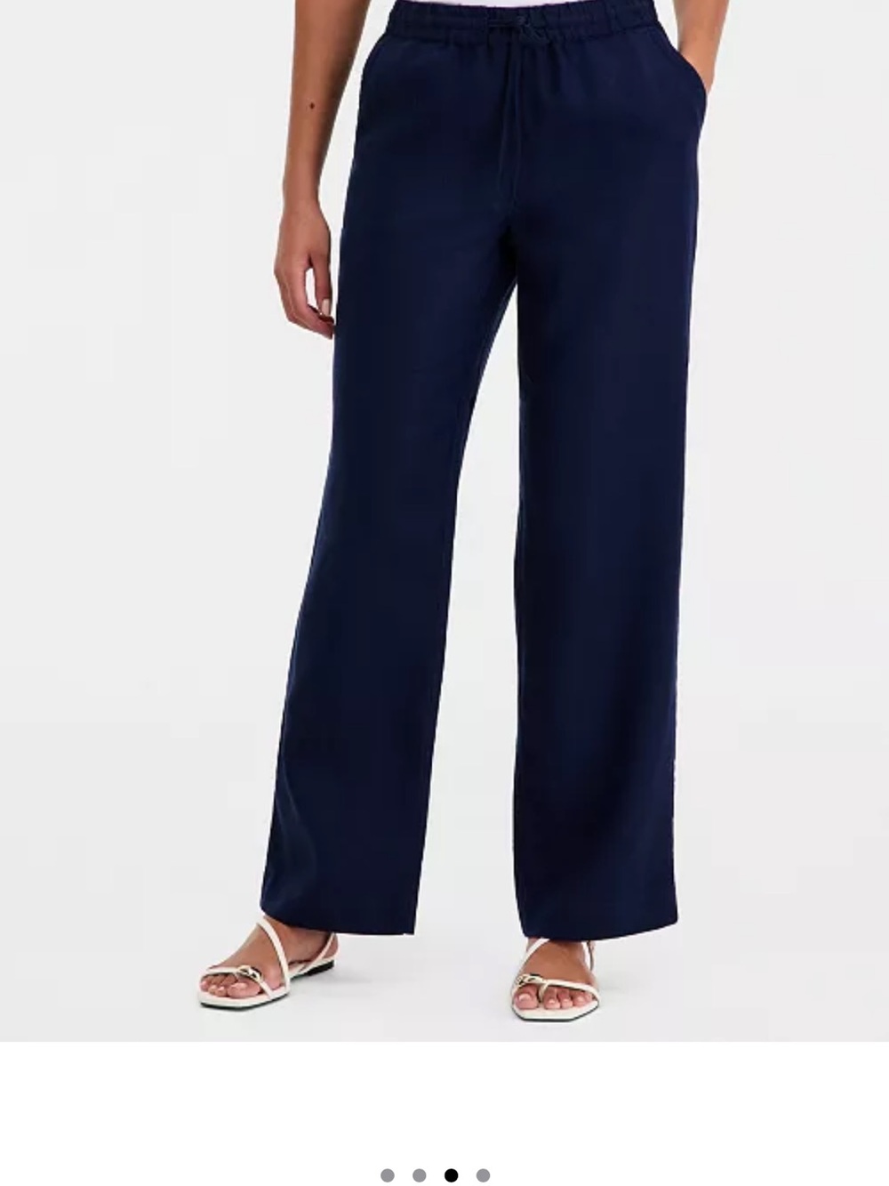 Women ‘s Charter Club Navy Wide-Leg Pants